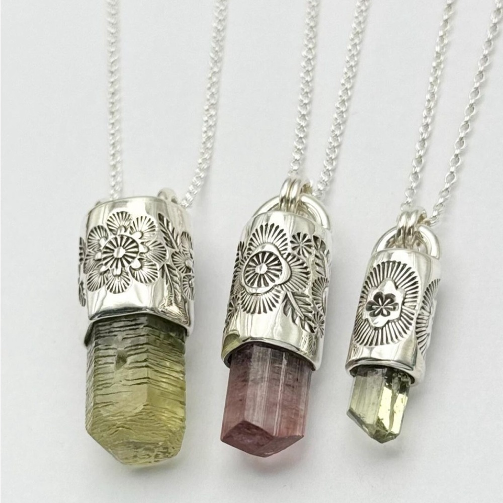 Numi Olive Crystal Talisman: Naturally Etched Heliodor from Pakistan